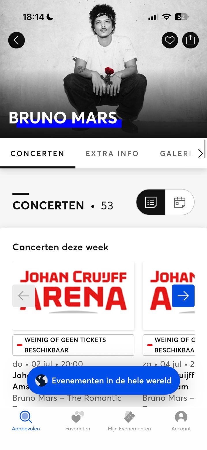 bruno mars tickets johan cruijff arena donderdag 2 juli, Drie personen of meer, Juli