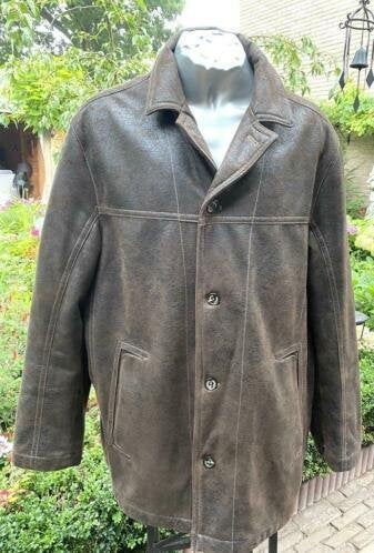 Stones suède look jas maat 54 [vm], Kleding | Heren, Ophalen of Verzenden, Zo goed als nieuw, Maat 52/54 (L), Bruin
