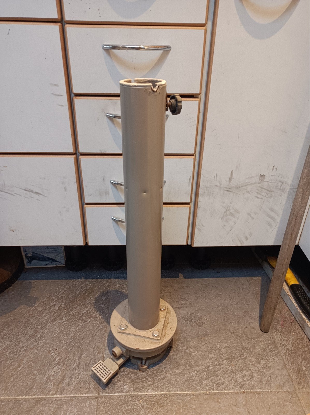 Draaivoet parasol kraag doorgang 60mm, Tuin en Terras, Ophalen, Gebruikt, Parasolvoet