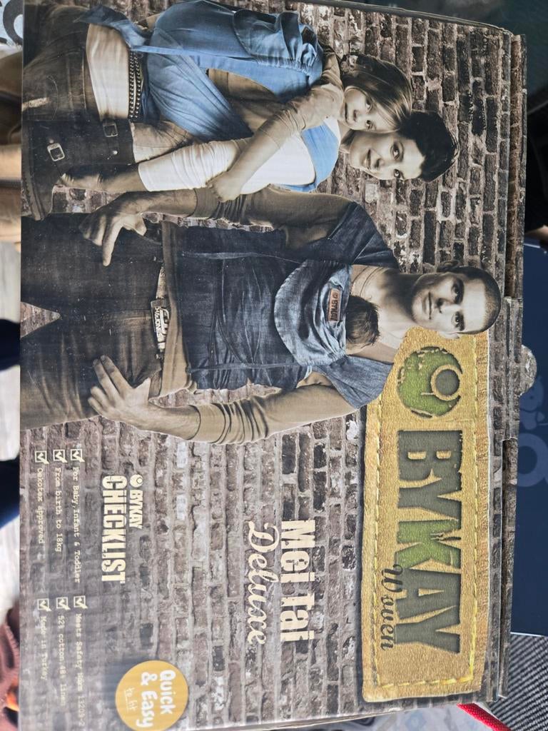 ByKay Mei Tai Deluxe Draagzak - Dark Jeans Denim, Overige merken, Buik of Rug, Ophalen of Verzenden, Zo goed als nieuw