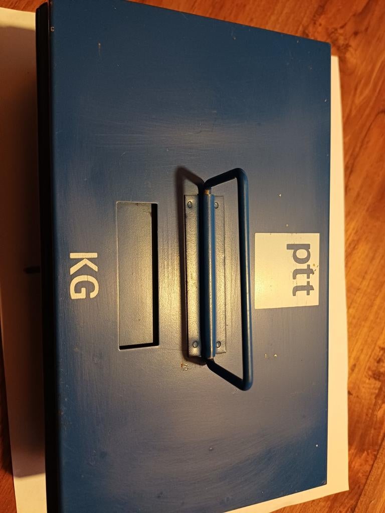 PTT metalen kistje 'KG' - Vintage PTT-memorabilia, Ophalen of Verzenden