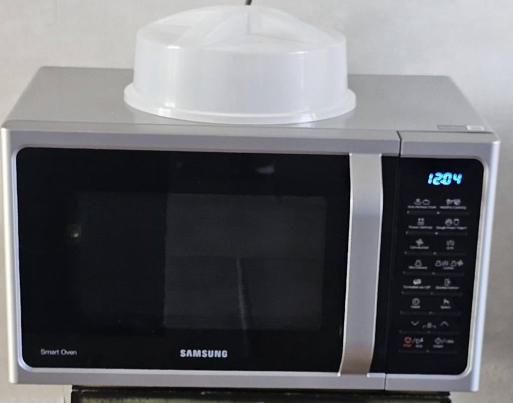 Combimagnetron, Witgoed en Apparatuur, Ovens, Zo goed als nieuw, Vrijstaand, Oven met grill, Hete lucht, Magnetronfunctie, Draaiplateau