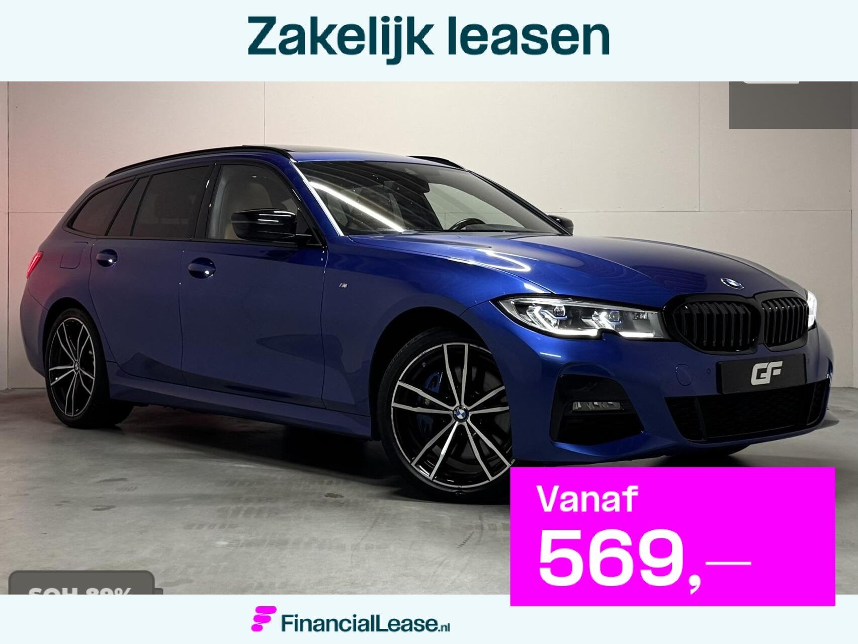 BMW 3-serie Touring 330e xDrive M-Sport Pano Laser Kuipstoel, Gebruikt, Euro 6, 4 cilinders, Blauw