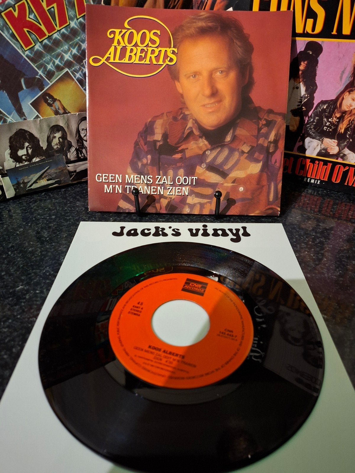 Koos Alberts - Geen Mens Zal Ooit M'n Tranen Zien 1991), Cd's en Dvd's, Ophalen of Verzenden, Zo goed als nieuw, 7 inch, Overige typen