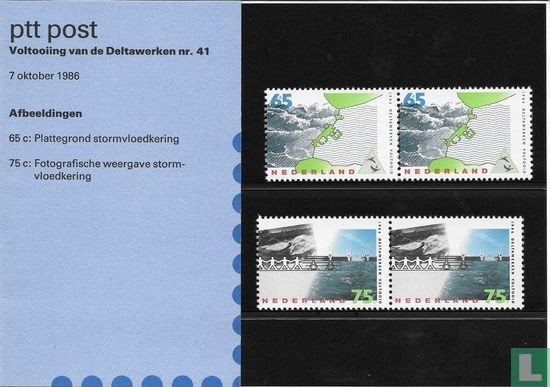 Postzegelmapje M41 Voltooiing Deltawerken 1986 NL, Postzegels en Munten, Ophalen of Verzenden