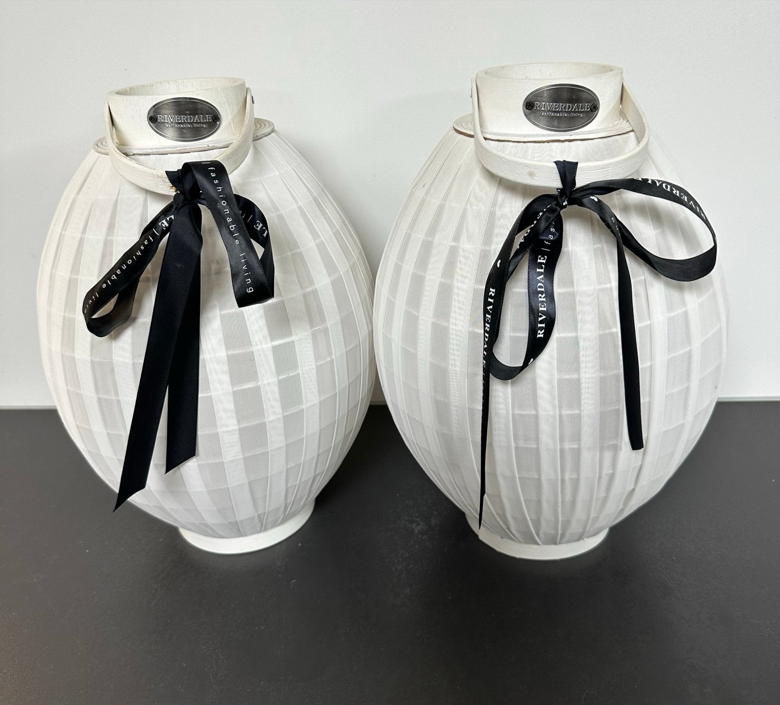 Riverdale Windlichten Set - Wit ., Ophalen, Hout, Gebruikt, Modern
