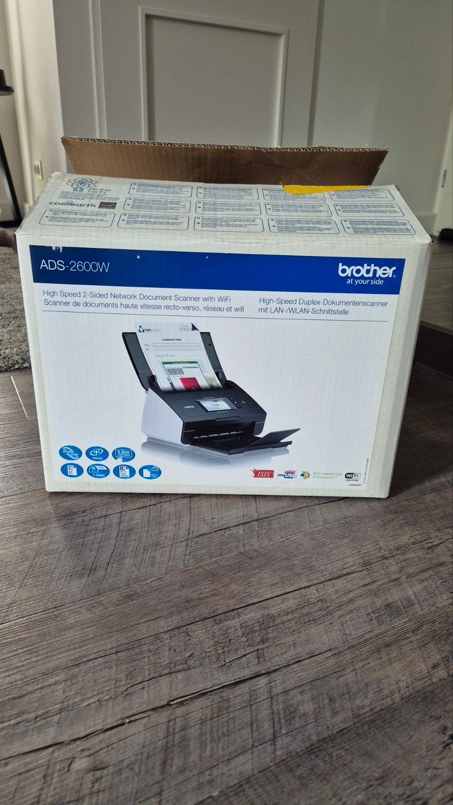 Brother ADS-2600W Documentscanner, Computers en Software, Scanners, Zo goed als nieuw, Documentscanner, MacOS, Windows, Ingebouwde Wi-Fi