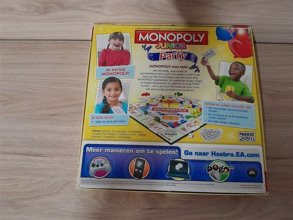 monopoly junior party - s1999, Verzenden, Zo goed als nieuw