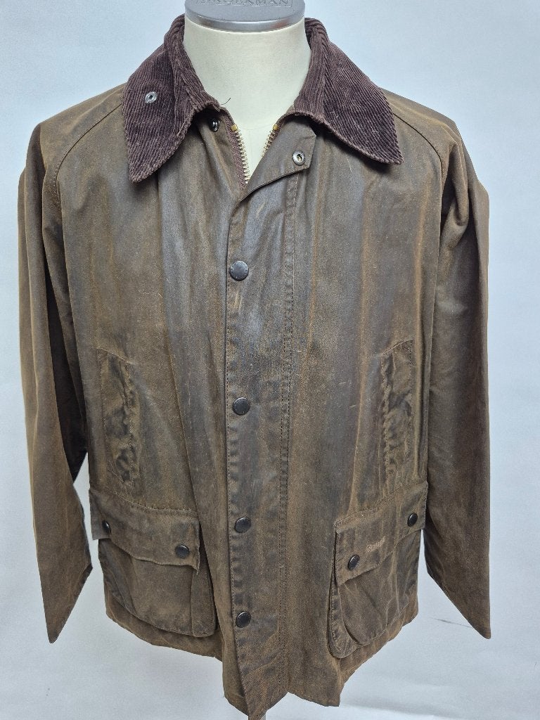 Barbour 'Classic Bedale' wax jas, Maat Large, C42-107cm, Maat 52/54 (L), Barbour, Bruin, Ophalen of Verzenden