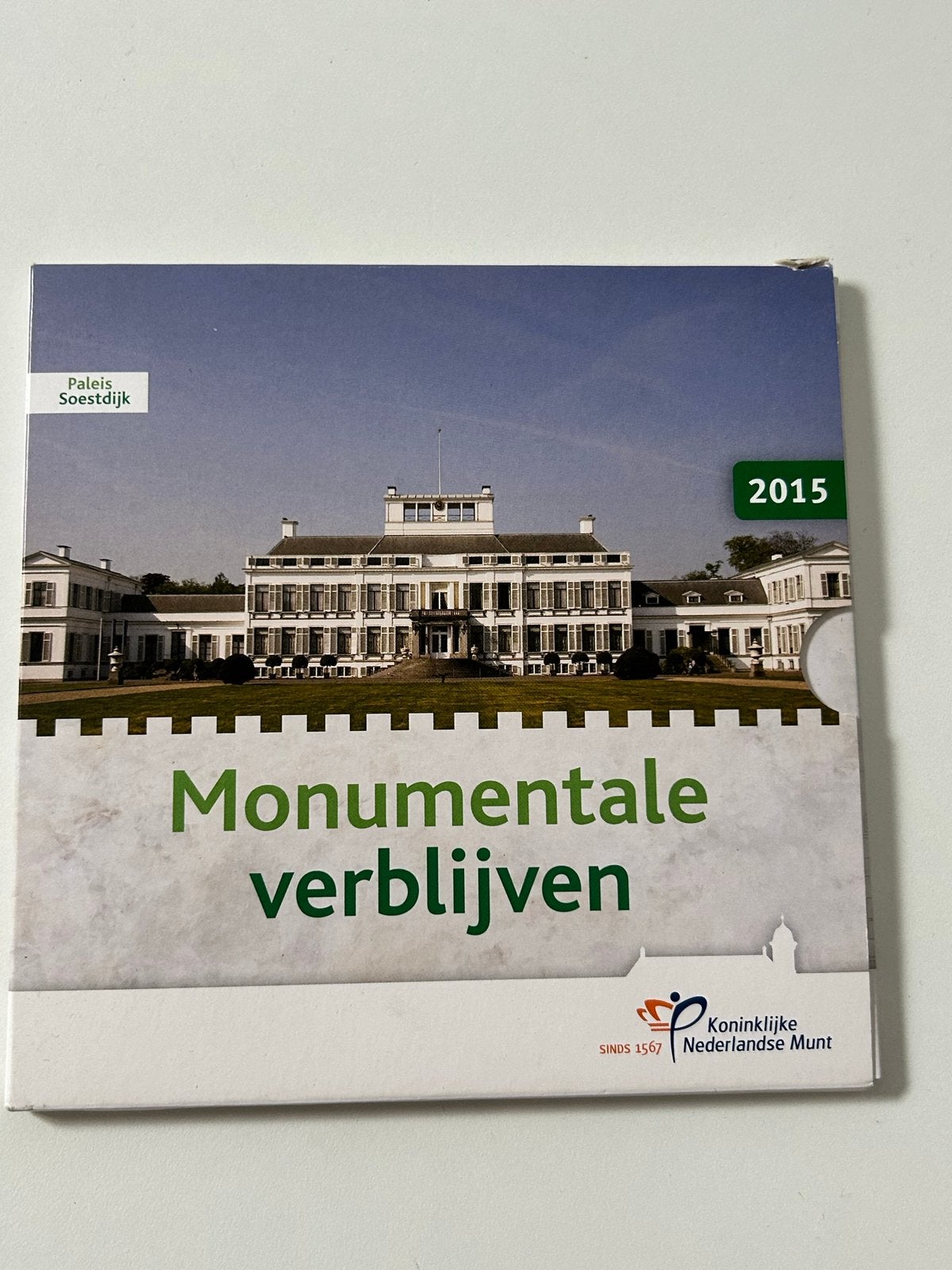 Monumentale verblijven 2015 - Paleis Soestdijk muntset, Postzegels en Munten, Munten | Nederland, Ophalen of Verzenden, Koningin Beatrix