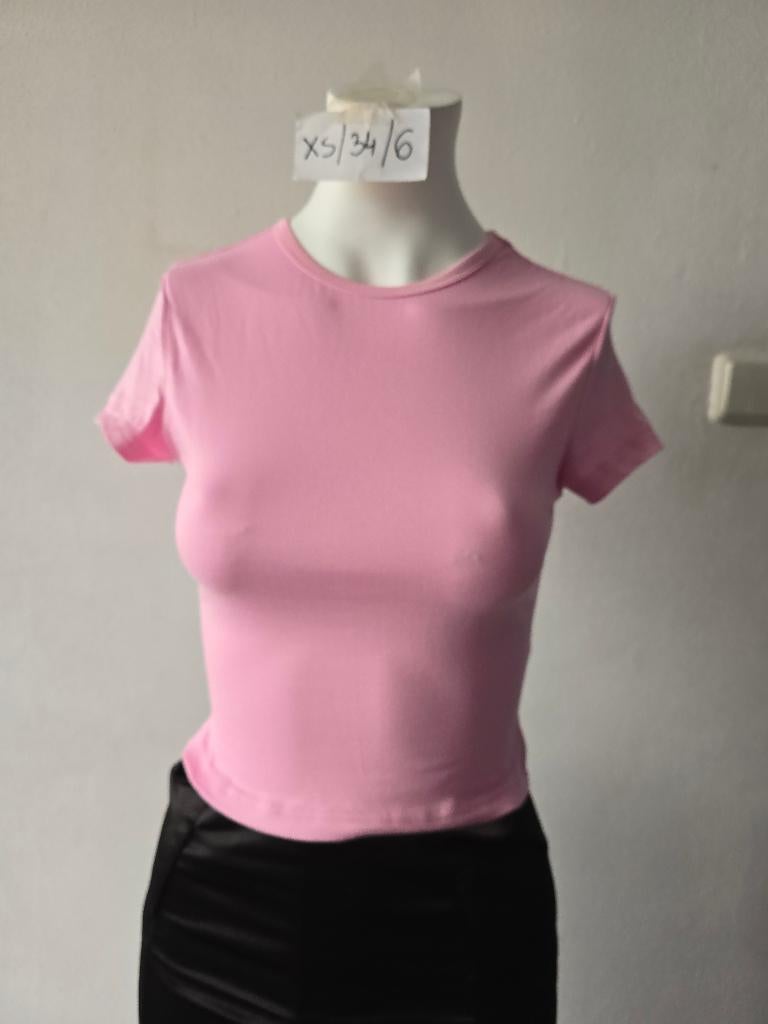 Nieuw Shein shirt maat XS/34, Nieuw, Ophalen of Verzenden, Korte mouw, Roze