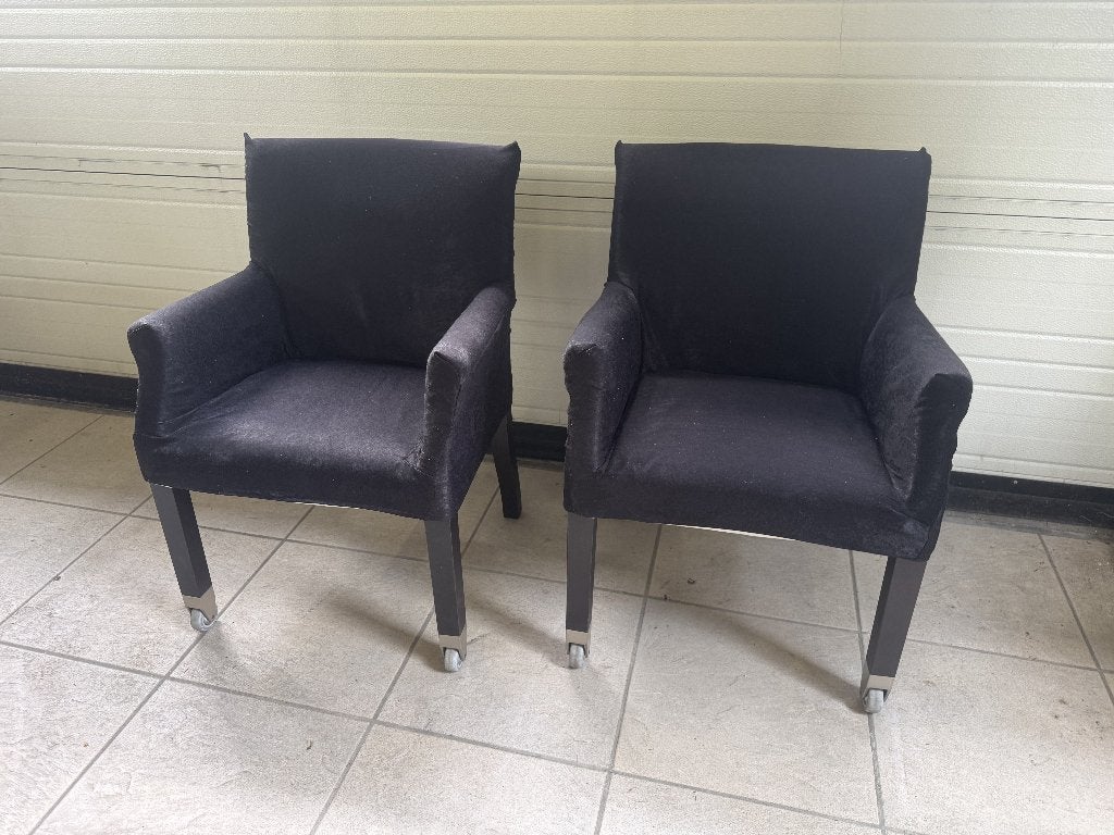 8x Flexform Pausa designstoelen, Ophalen, Gebruikt, Zwart, Vijf, Zes of meer stoelen