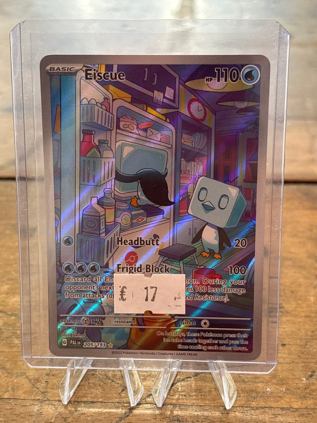 Eiscue 205/193 - Pokémon Kaart - Zo goed als nieuw, Ophalen of Verzenden, Zo goed als nieuw, Losse kaart, Foil