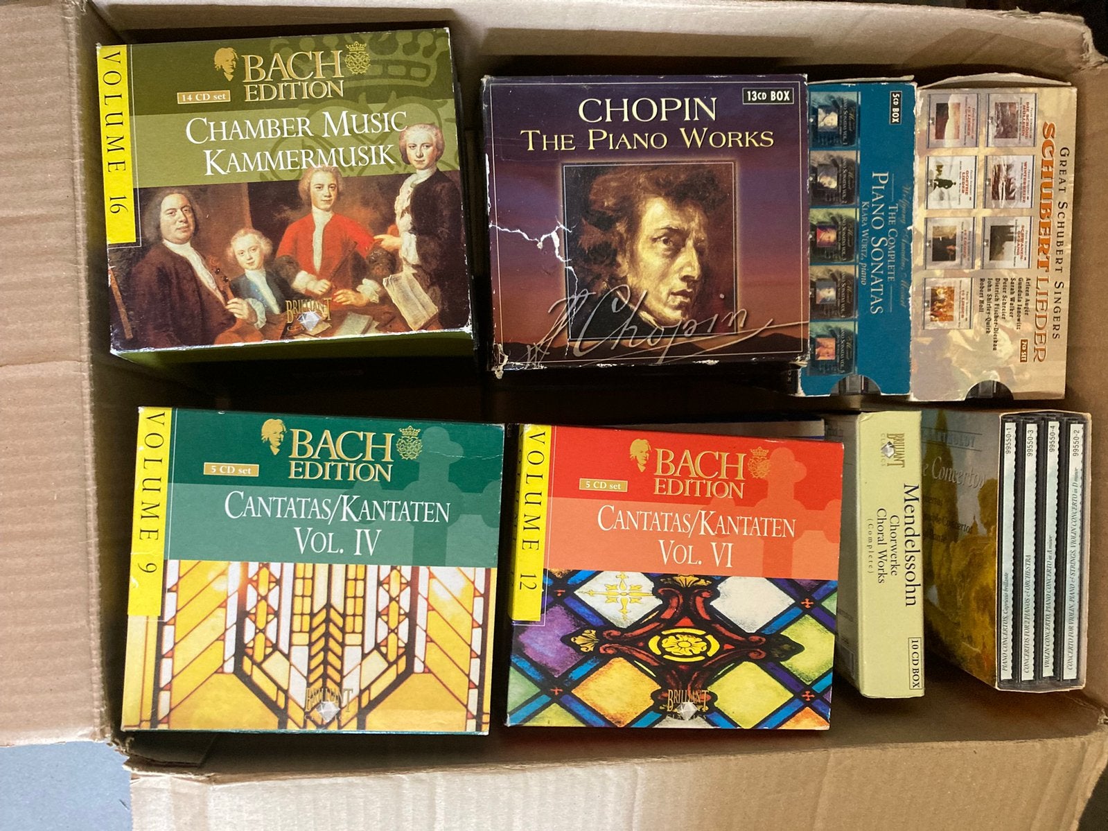 Doos met klassieke cd boxen., Ophalen of Verzenden, Zo goed als nieuw