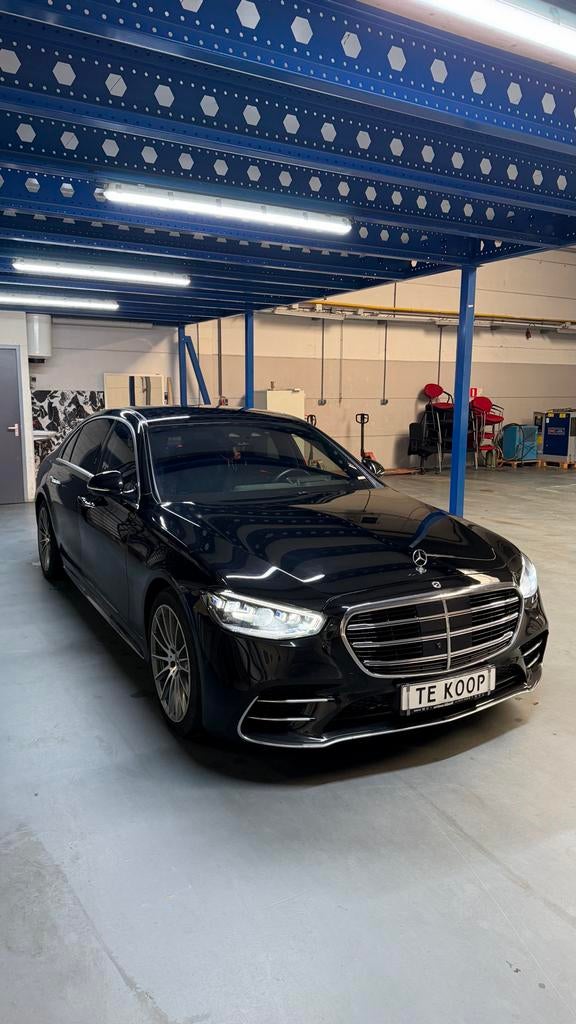 Mercedes s580e plug in AMG line Lang, Auto's, Mercedes-Benz, Automaat, Achterwielaandrijving, 510 pk, Zwart