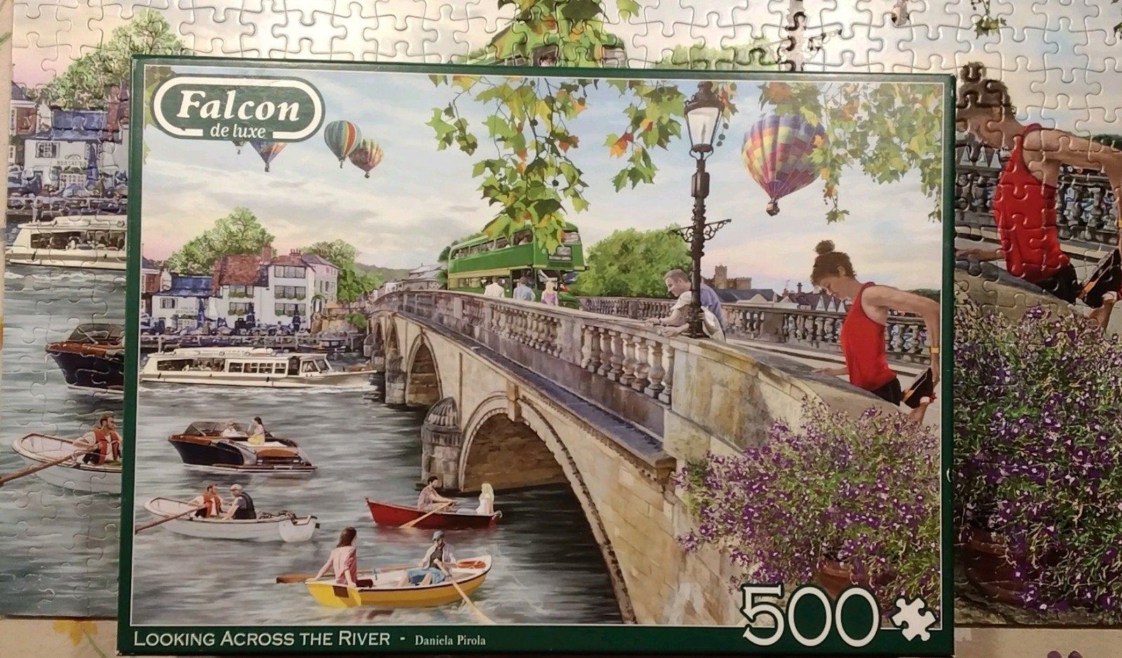 Falcon de Luxe l - Looking Across The River (500 st), Ophalen of Verzenden, 500 t/m 1500 stukjes, Gebruikt, Legpuzzel