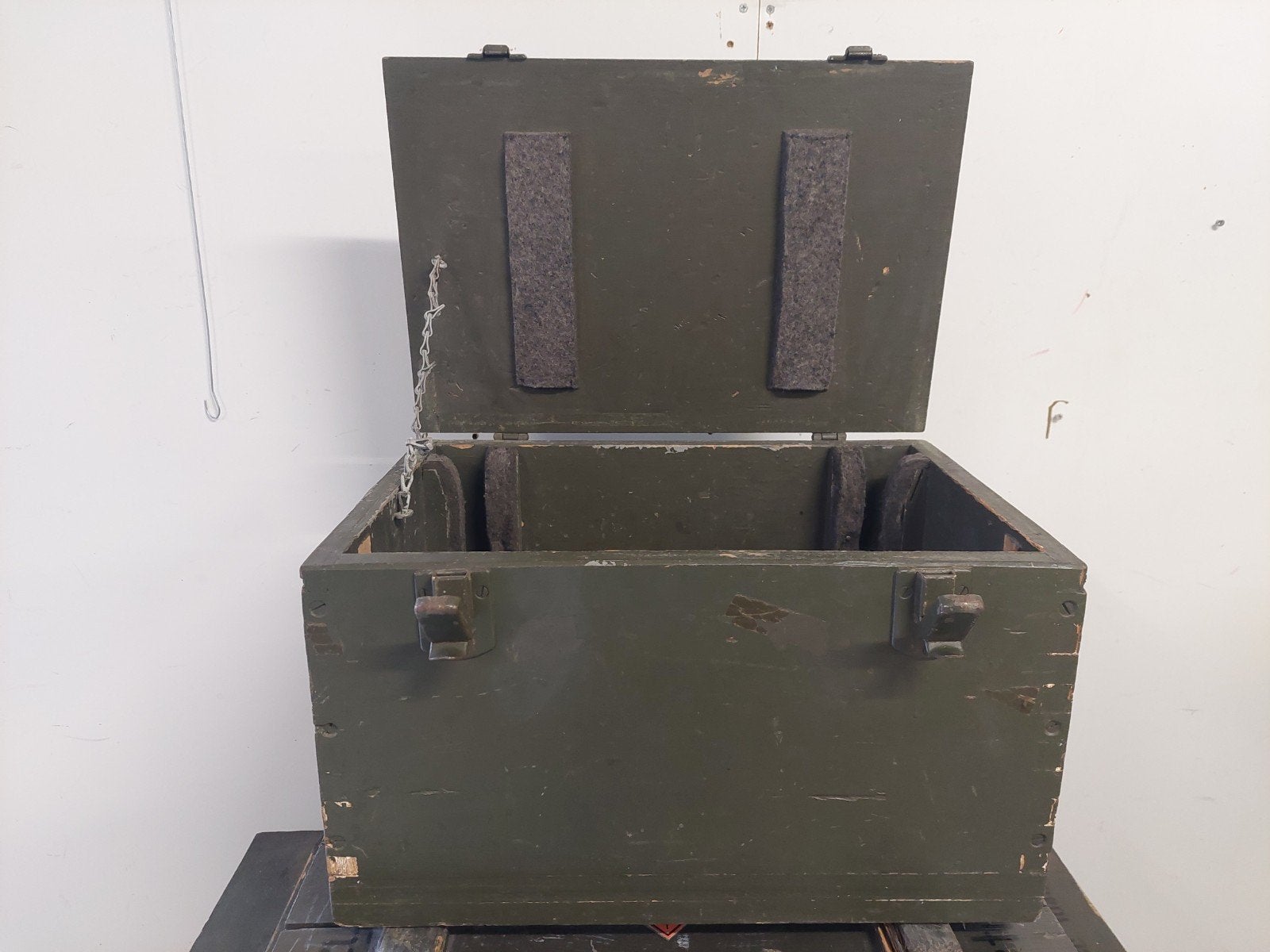 Houten militaire kist - Legergroen opbergkist, Ophalen, Overige soorten, Overige gebieden, Kist of Geocache