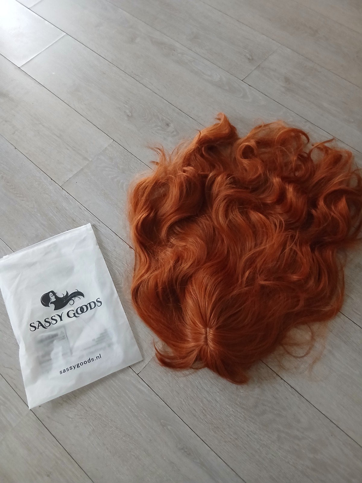Sassy goods ginger pruik, Ophalen, Zo goed als nieuw, Pruik of Haarverlenging
