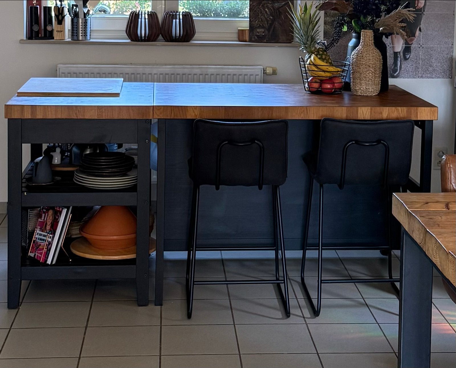 2x IKEA VADHOLMA Keukeneiland met werkblad, Gebruikt, Hout, IKEA, Keukentrolley