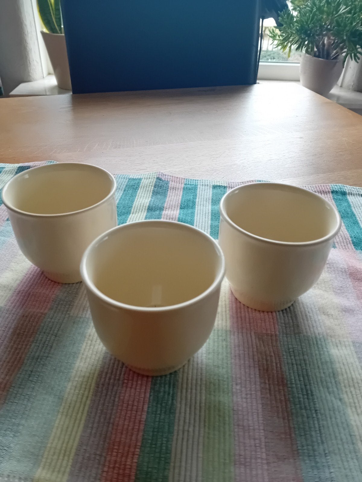 3 bekers zonder oor., Ophalen of Verzenden, Aardewerk