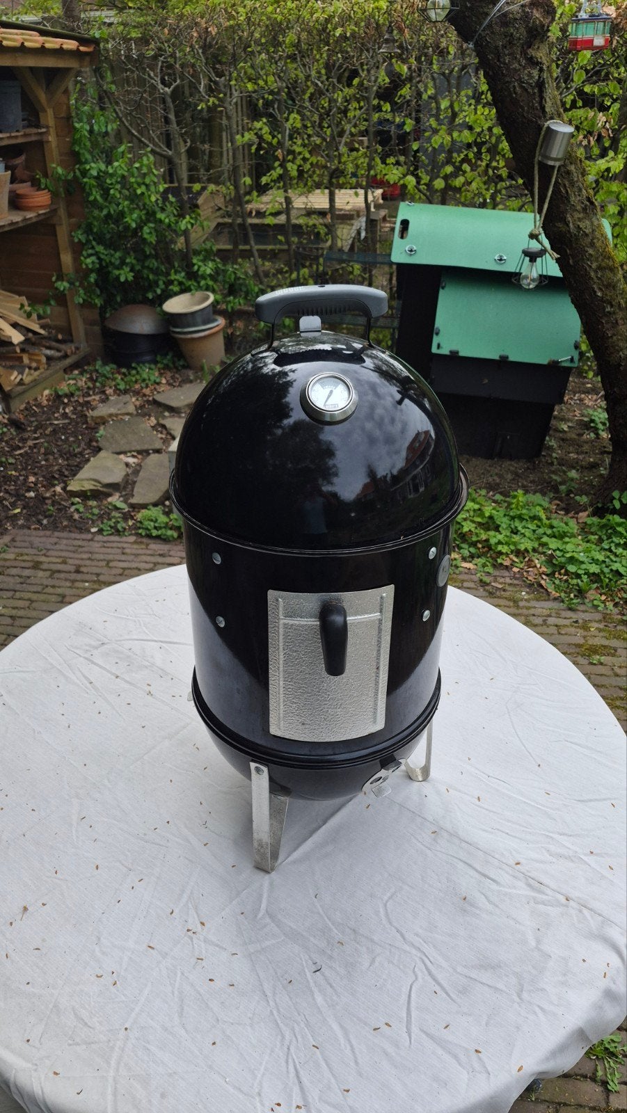 Weber Smokey Mountain Cooker 37 cm - Goed onderhouden, Ophalen of Verzenden