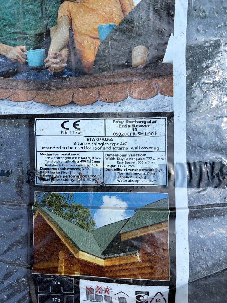 Dak shingles (6 stuks) - gratis ophalen, Ophalen, Overige materialen, Zwart, Zo goed als nieuw