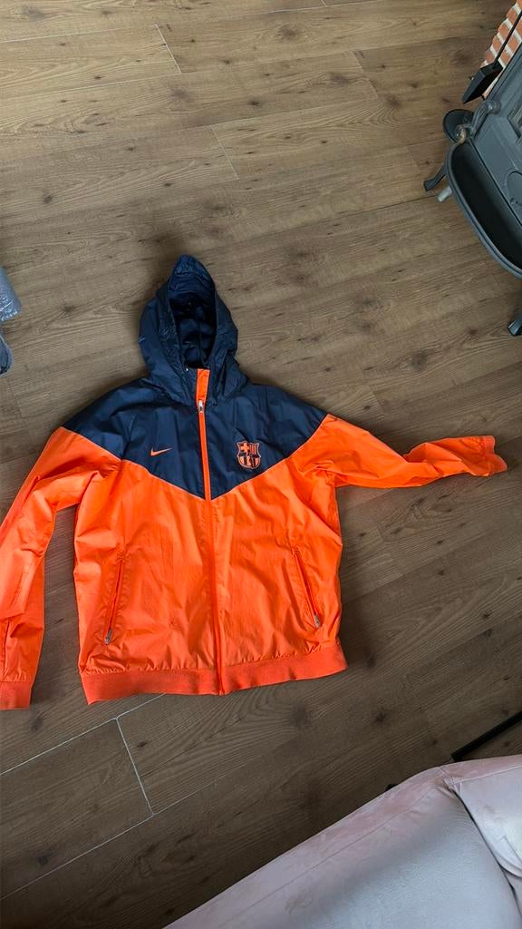 Nike Fc Barcelona Zomerjas, Ophalen, Blauw, Maat 56/58 (XL), Zo goed als nieuw