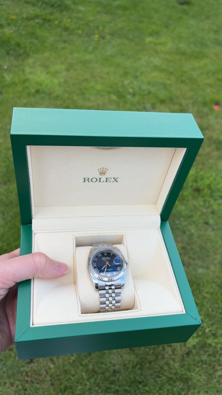 Rolex Datejust 116234 blauwe wijzerplaat 36mm, Staal, Polshorloge, Ophalen of Verzenden, Zo goed als nieuw