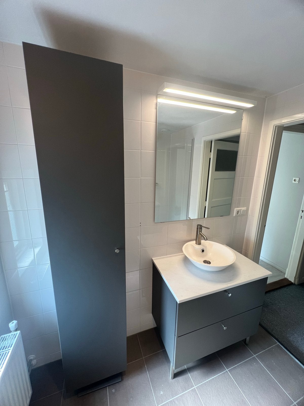 IKEA Badkamermeubelset: Kast, Spiegel, Wastafel & Kraan, Ophalen, 200 cm of meer, 50 tot 100 cm, Zo goed als nieuw