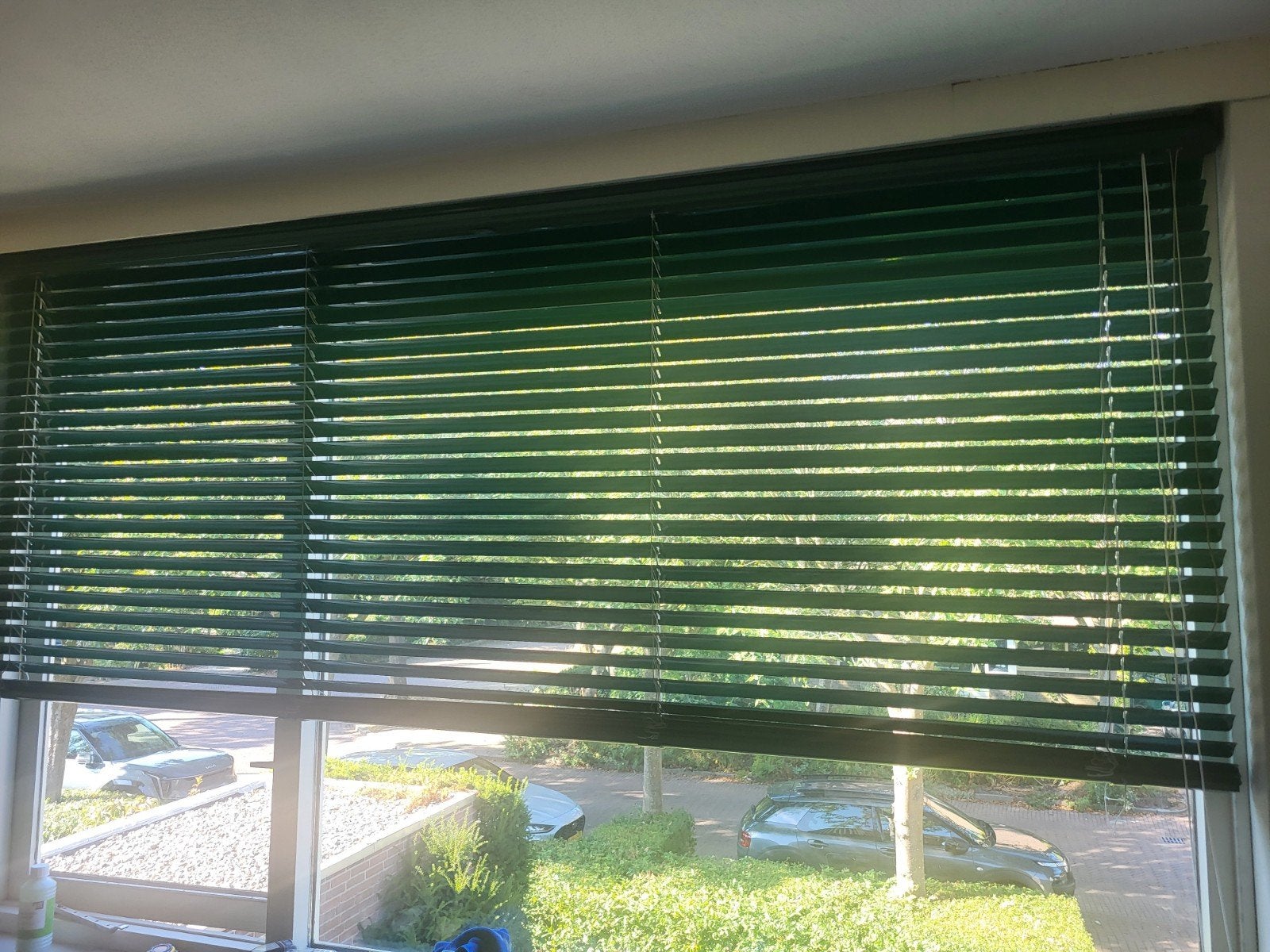 Gratis af te halen: Luxaflex jaloezie, 260 cm breed, Ophalen, Jaloezie, Gebruikt, Groen