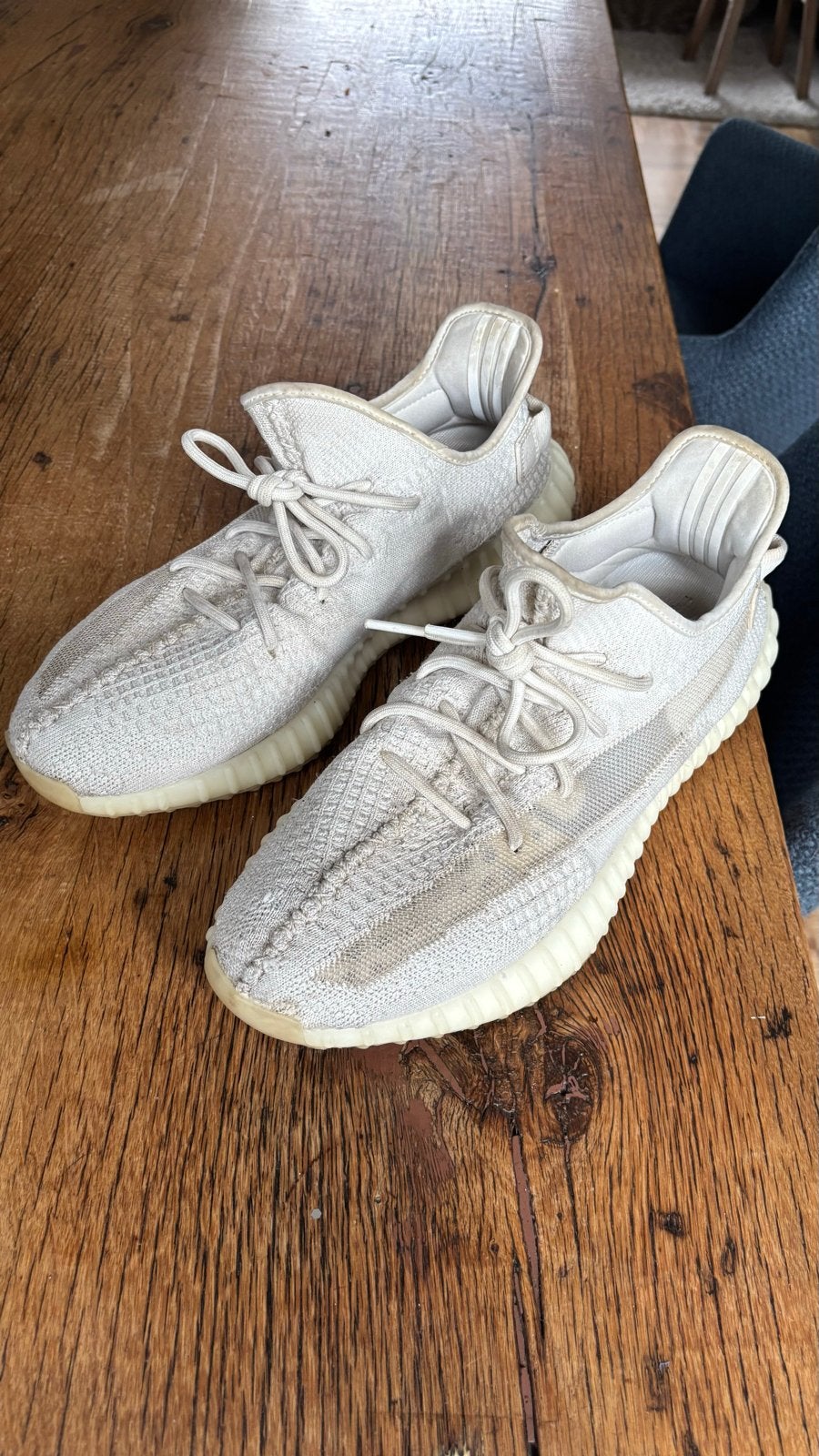 Adidas Yeezy Boost 350 V2 Cream - Maat 46 2/3, Ophalen, Gedragen, Wit, Sneakers of Gympen
