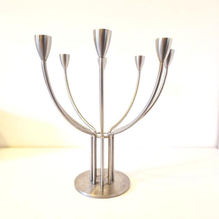 Vintage Ikea kandelaar H Hagberg 8 armige kandelaar, Ophalen of Verzenden, Huis en Inrichting