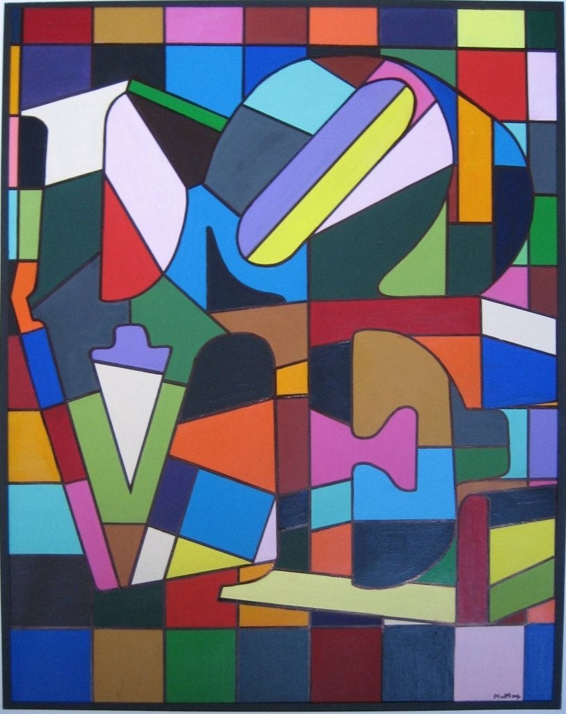 schilderijen Mozaiek Love en verweven 60x80cm, Ophalen of Verzenden