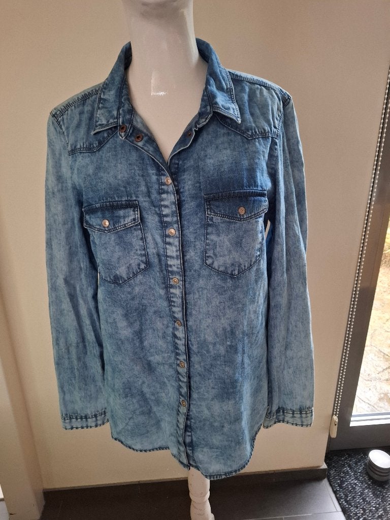 BLOUSE, MAAT 38, CLOCKHOUSE, Ophalen of Verzenden, Zo goed als nieuw, Maat 38/40 (M), Blauw