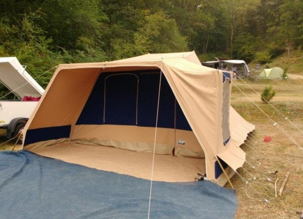 Vrijbuiter Sneeuwuil 6-persoons tent met luifel, Caravans en Kamperen, Tenten, Ophalen, Zo goed als nieuw, Tot en met 6