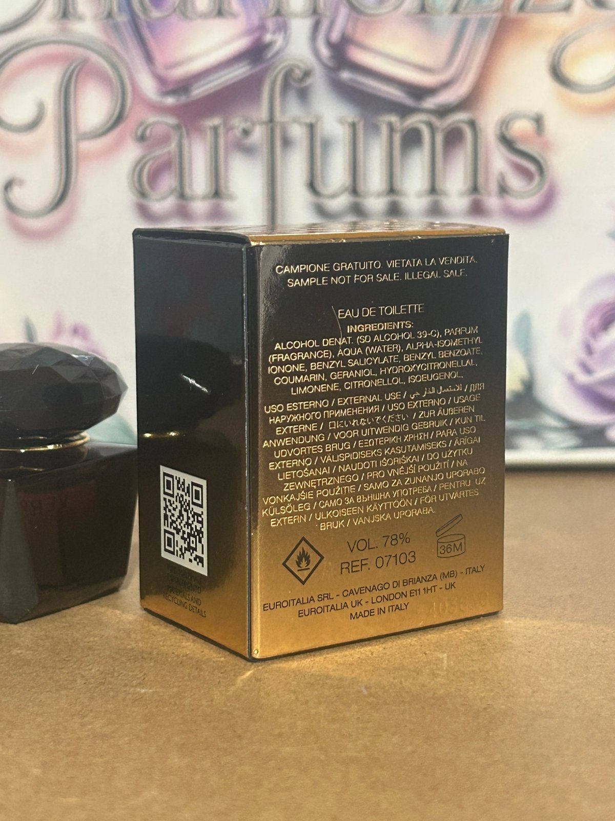 Versace - crystal noir miniatuur 5ml edt, Ophalen of Verzenden, Nieuw