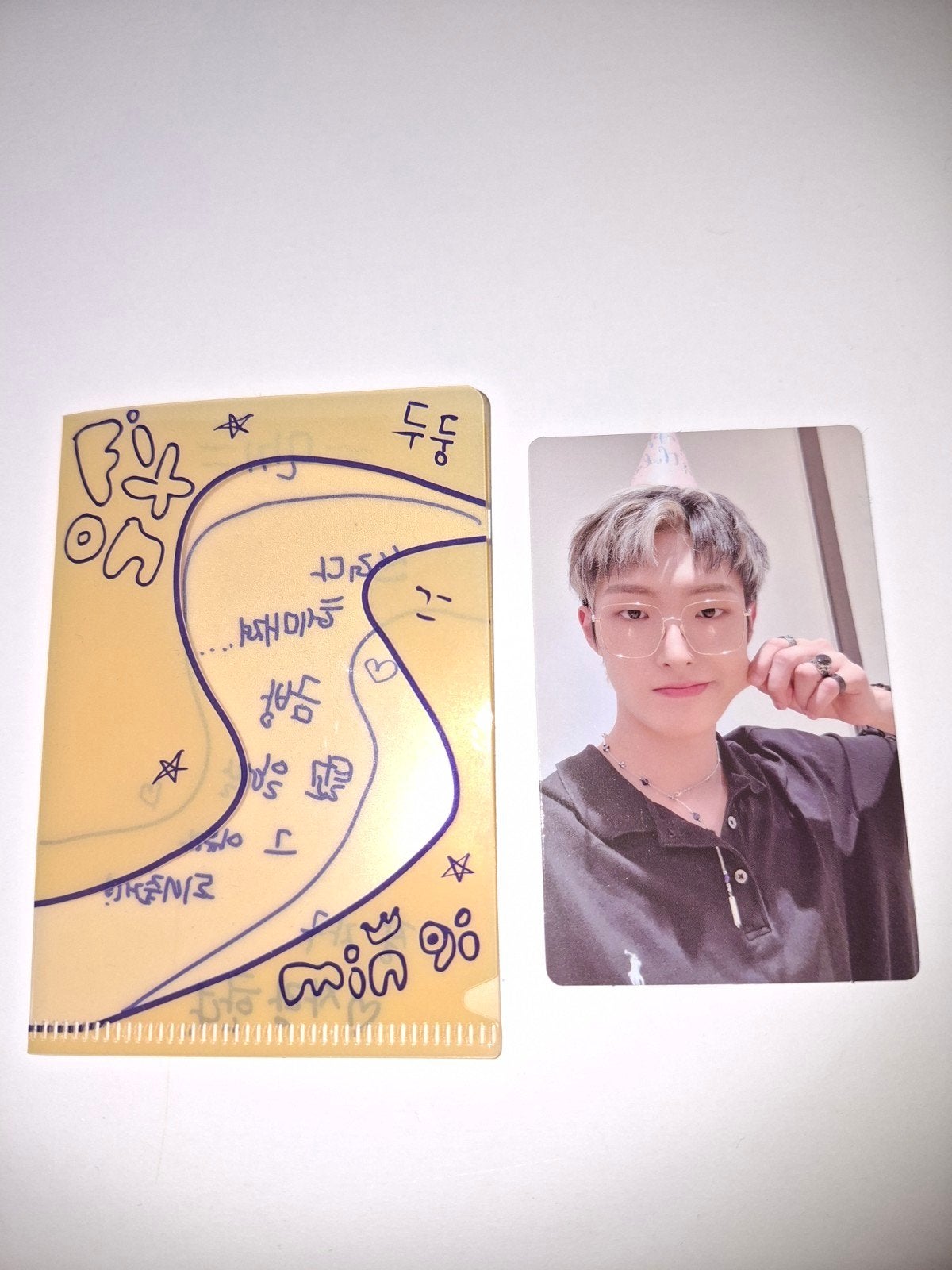 Mingi Ateez Birthday kit photocard, Verzenden, Zo goed als nieuw, Foto of Kaart