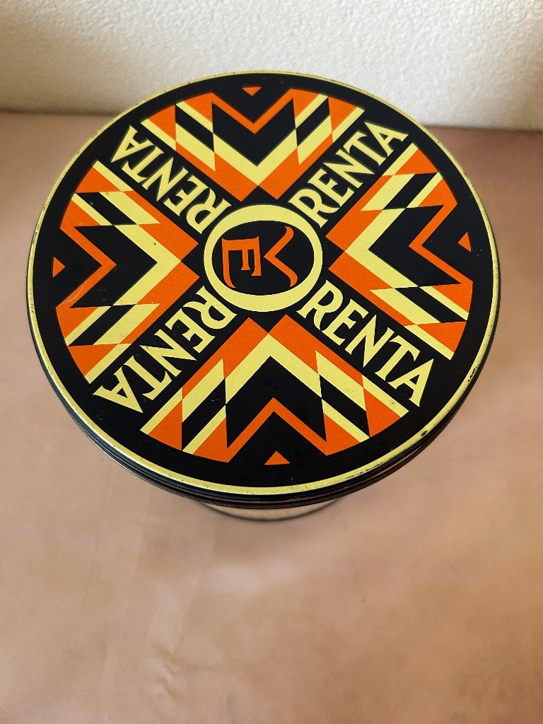 Vintage art deco Orenta Rotterdam speculaaskruiden blik, Ophalen of Verzenden, Gebruikt, Overige, Overige merken