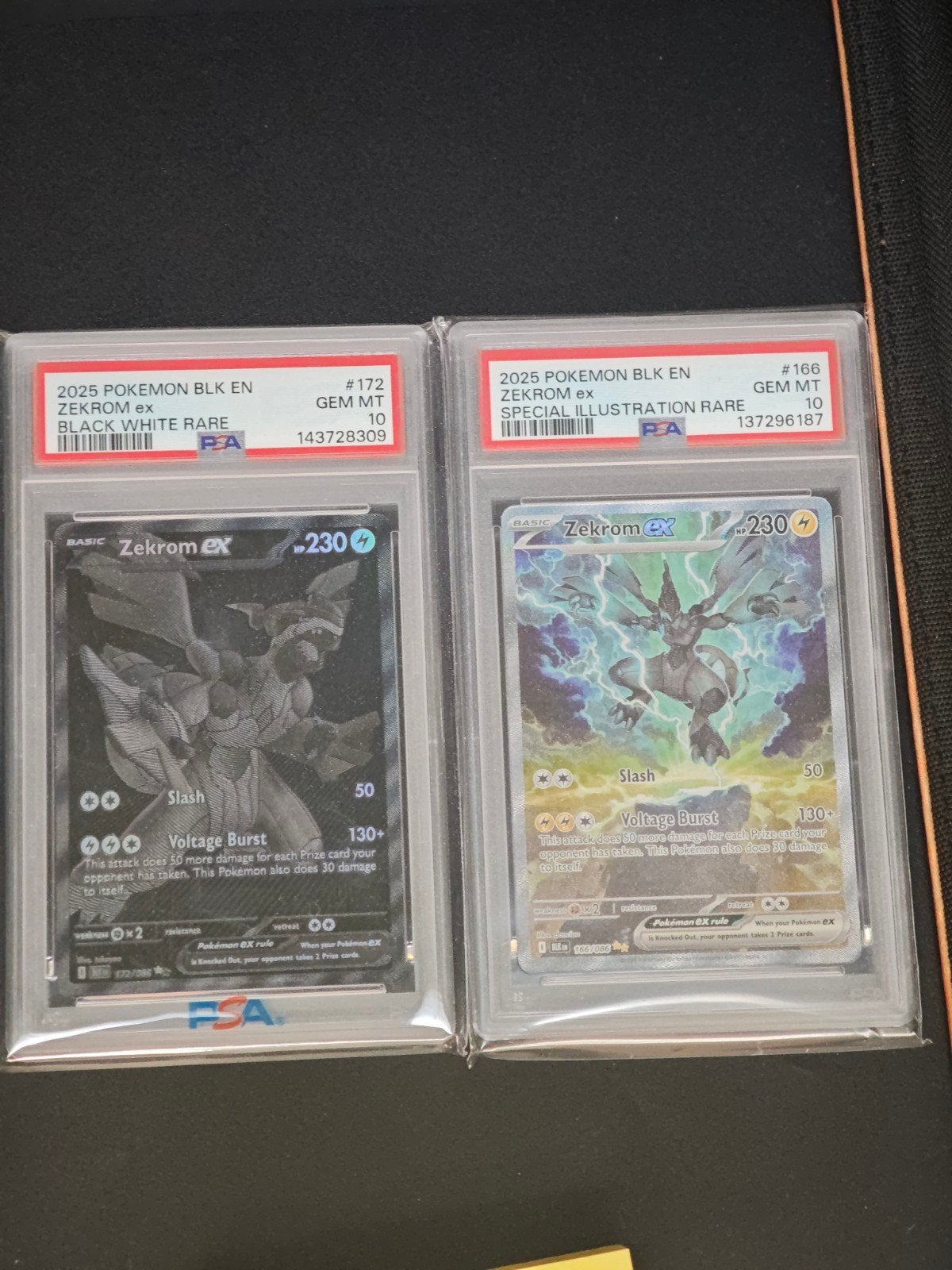 PSA 10 - Zekrom ex 172 & 166, Ophalen of Verzenden, Nieuw, Meerdere kaarten