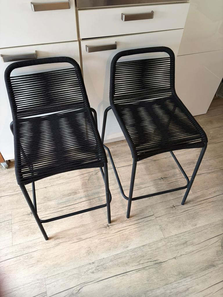 Balkon bartafel en twee krukken, Overige materialen, Zo goed als nieuw, Stoel, Ophalen