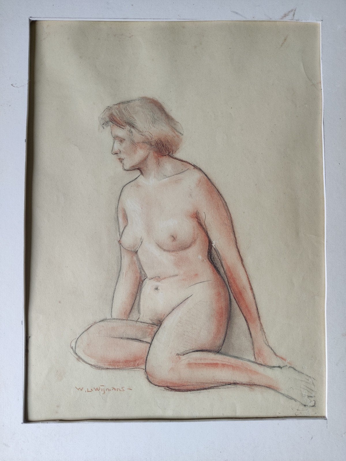 Wilhelmus Lambertus Wijnmans 1888-1976, Antiek en Kunst, Kunst | Tekeningen en Foto's, Ophalen of Verzenden
