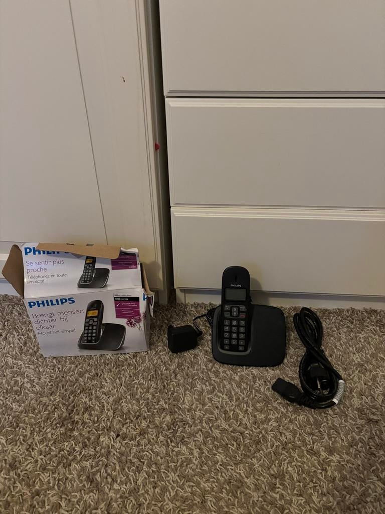 Telefoon Philips Dect CD1901 - Zo goed als nieuw, Ophalen, Zo goed als nieuw, 1 handset