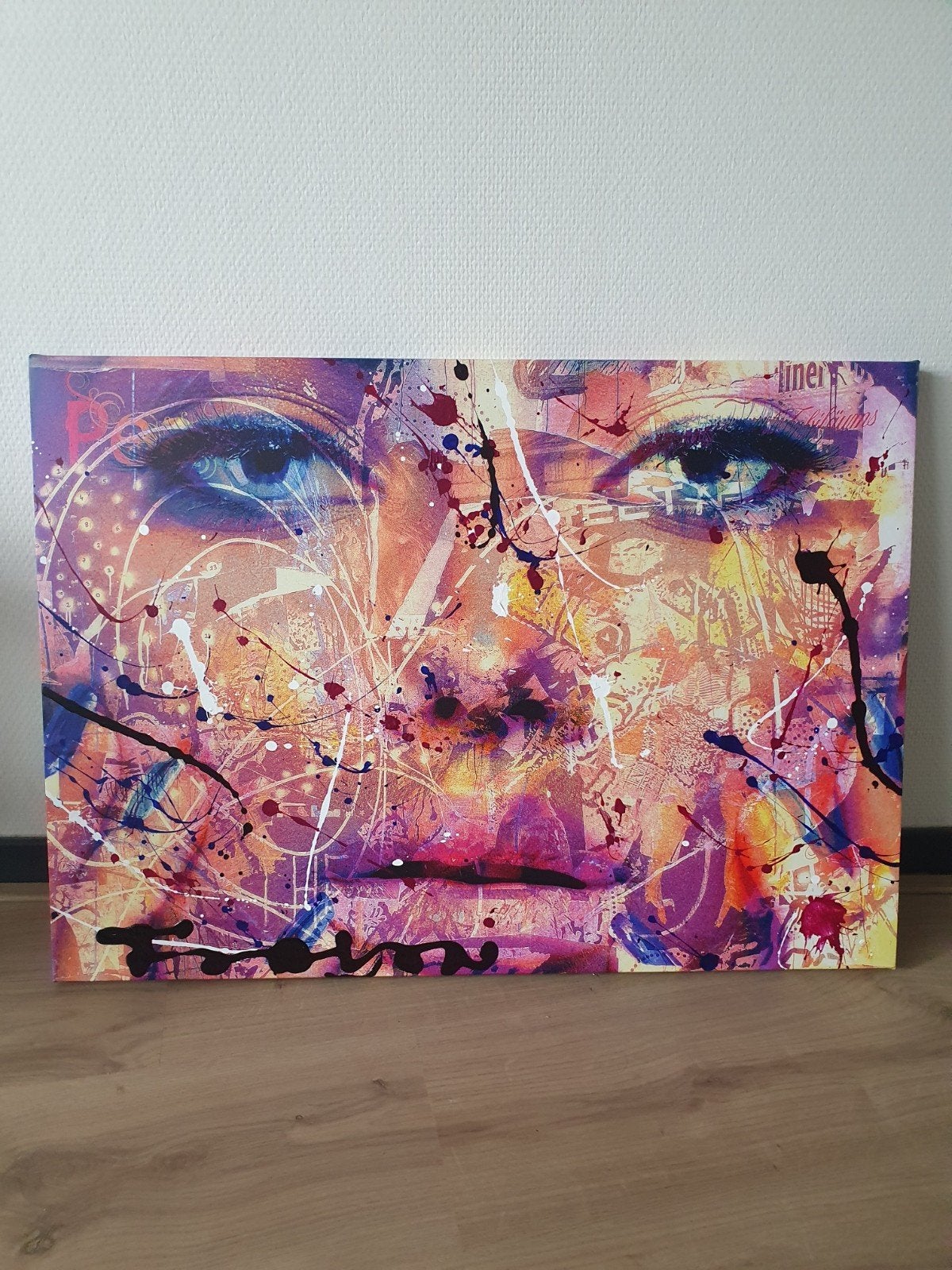 Prachtig mixed media canvas schilderij van Fabian., Antiek en Kunst, Kunst | Schilderijen | Abstract, Ophalen
