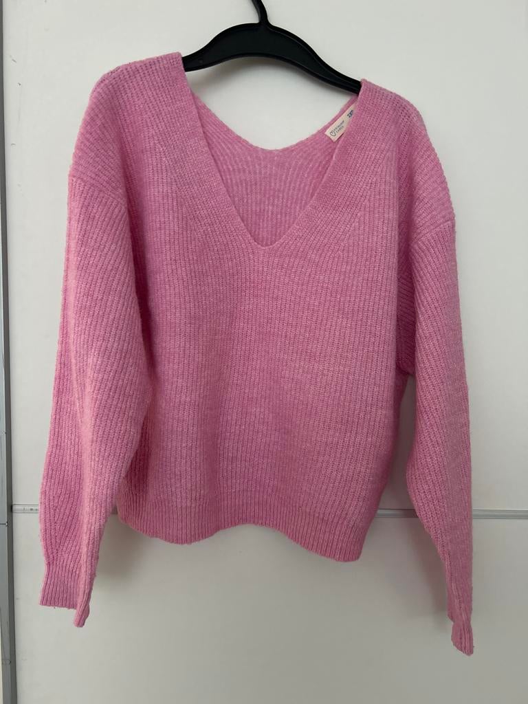 Roze V-hals trui van Primark, maat 2XS, Ophalen of Verzenden, Zo goed als nieuw, Maat 34 (XS) of kleiner, Roze