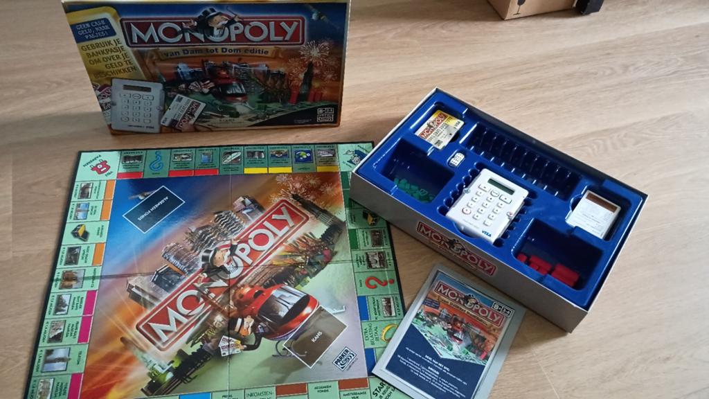 Monopoly van Dam tot Dom editie INCOMPLEET, Vijf spelers of meer, Ophalen, Gebruikt, Parker