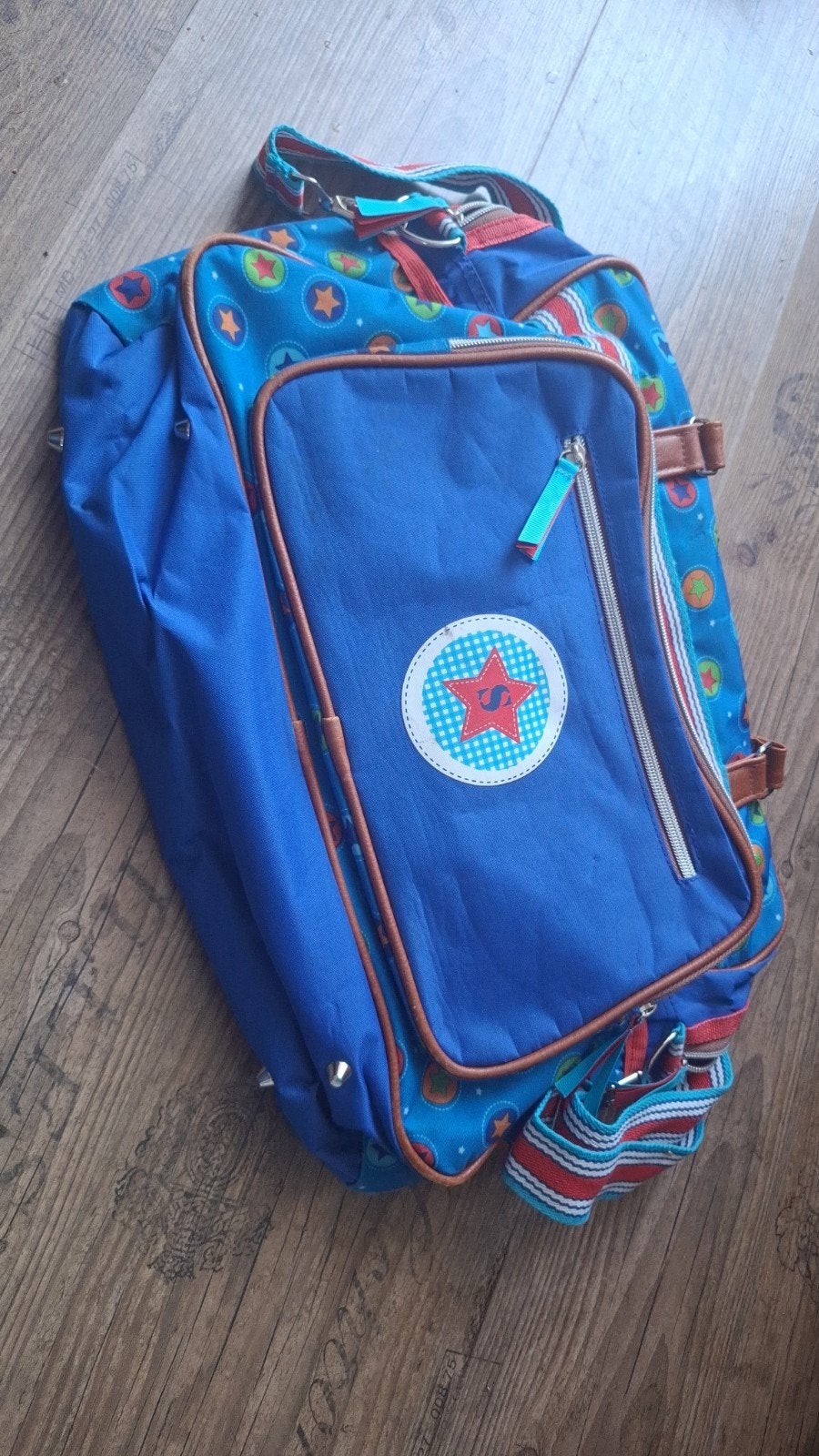 Lief! Luiertas / Verzorgingstas - Blauw met Sterren, Kinderen en Baby's, Luiertassen, Gebruikt, Schoudertas, Ophalen of Verzenden
