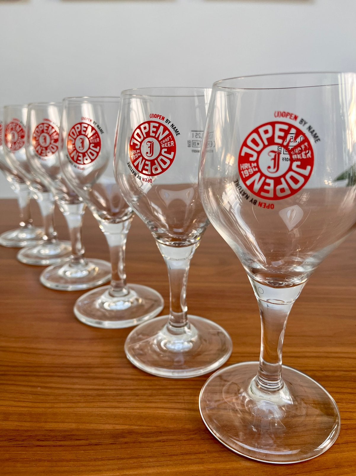 6-pack nieuwe originele Jopen bierglazen, Ophalen of Verzenden, Zo goed als nieuw, Bierglas