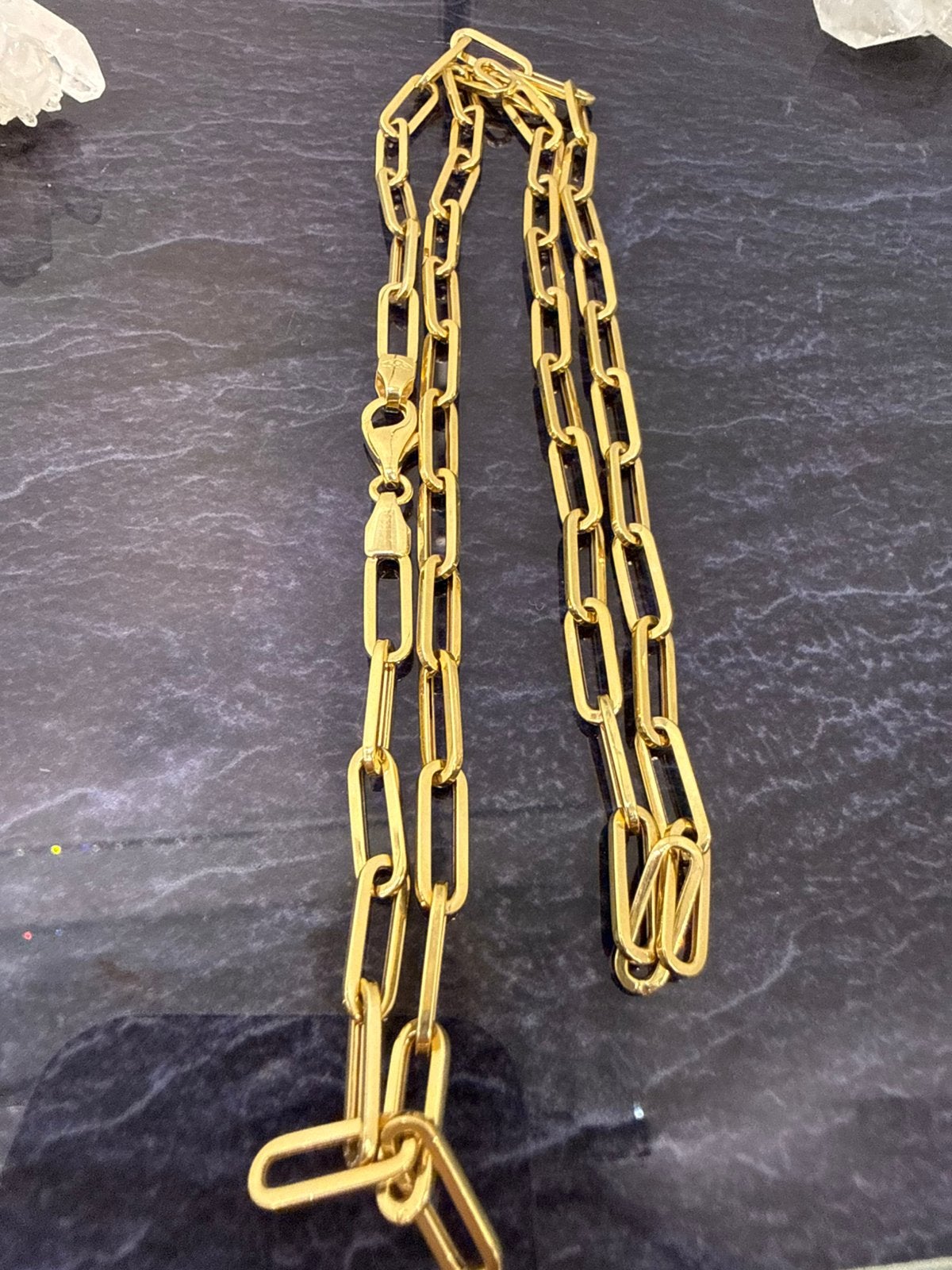 Prachtige 14k gouden closed forever schakelketting 55 cm, Ophalen of Verzenden, Nieuw, Goud