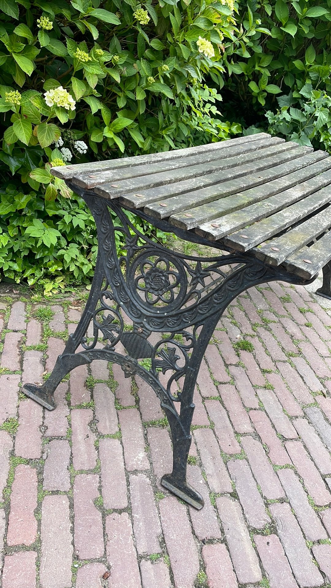 Buitentafel met bank, Tuin en Terras, Ophalen, Gebruikt, Rechthoekig, Hout