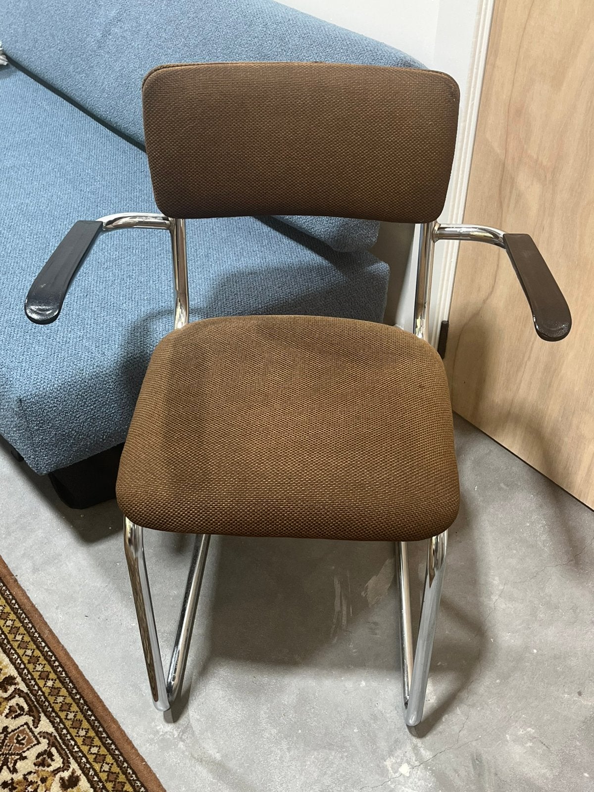 Gispen buisframe stoel, Ophalen, Gebruikt, Periode 1933- 1966, Bruin